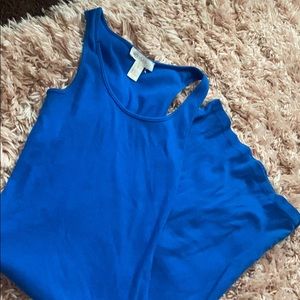 Royal blue shirt dress